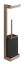 Cтойка Gessi, настенная, с бумагодержателем и ёршиком, цвет Black/Copper Brushed PVD