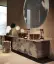 Смеситель для раковины Gessi Perle настенный, с вентилем-полусферой из муранского стекла Balloton Copper Brushed PVD