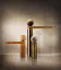 Смеситель для раковины Gessi Perle высокий, без донного клапана, с металлическим вентилем Matte Olive Green