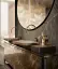 Смеситель для раковины Gessi Jacqueline на 3 отверстия, с низким изливом, с Г-образным вентилем под дерево Black Metal PVD