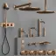 Верхний душ Gessi316, потолочной, поворотный с шарниром, Ø218 мм, цвет Copper Brushed PVD
