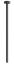 Излив для раковины Gessi316, потолочный, длина под заказ 150-1900 мм, для смесителя удаленного управления, цвет Black Metal Brushed PVD