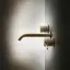 Cмеситель для раковины Gessi316, на 3 отверстия, излив средний, без донного клапана, внешние части, цвет Brushed Brass PVD