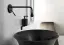 Смеситель для раковины Gessi Goccia, встраиваемый, однорычажный, излив 250 мм, без донного клапана, внешняя часть, цвет Black Metal GHRC