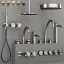 Смеситель для раковины Gessi Origini, высокий на 3 отверстия, с донным клапаном, цвет Chrome