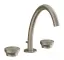 Смеситель для раковины Gessi Origini, средней длины на 3 отверстия, с донным клапаном, цвет Finox Brushed Nickel