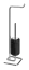 Стойка с бумагодержателем и ёршиком Gessi Goccia, напольная, цвет Matte Black