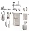 Ёршик Gessi Goccia, напольный, цвет White/Copper GHRC