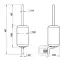 Ёршик Gessi Goccia Ø100x437h мм, подвесной, цвет White/Copper GHRC