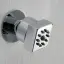 Bossini Cubic Форсунка поворотная, квадратная, цвет хром