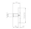 Bossini Cubic Flat Настенная форсунка 10х10 см, цвет: хром