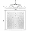 BOSSINI DREAM-XL CUBE Верхний душ 1000 x 1000 мм, с 12 LED (белый), блок питания/управления, цвет: хром