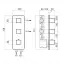 Bossini Rectangular Термостат для душа, встраиваемый, с девиаторм/запорным вентилем на 2 - 4 выхода, уст-ка верт/гор., цвет: хром