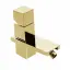 Bossini Cube Смеситель для биде на 1 отв., с заглушкой 1”1/4, цвет: золото