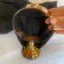 Devon&Devon Gemstone Ерш для унитаза, подвесной в керамической колбе, цвет: античная латунь/белый