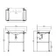 Devon&Devon Etoile Консоль 78х53см, напольная, с раковиной с 1 отв., цвет: хром