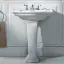 Devon&Devon Westminster Раковина 69х49 см, 3 отв., на пьедестале, цвет: белый