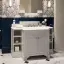 Devon&Devon Flair Тумба под раковину 128х102см., со столешницей из мрамора Calacatta Borghini и раковиной White50, цвет: Off White