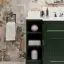 Devon&Devon Flair Тумба под раковину 128х102см., со столешницей из мрамора Calacatta Borghini и раковиной White50, цвет: English Green