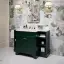 Devon&Devon Flair Тумба под раковину 128х102см., со столешницей из мрамора Calacatta Borghini и раковиной White50, цвет: English Green