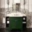 Devon&Devon Flair Тумба под раковину 128х102см., со столешницей из мрамора Calacatta Borghini и раковиной White50, цвет: English Green
