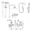 Devon&Devon Душевая стойка, с термостатическим смесителем, верхним душем 20см., и ручным душем, цвет: белый/светлое золото