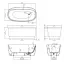Devon&Devon Holiday Ванна 175.7х66.5х89.7 см, из WHITE TEC PLUS, с донным клапаном с крышкой из WHITE TEC (цоколь белый), отдельностоящая, цвет: белый