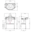 Devon&Devon Boston Консоль 54х50см, с раковиной на 3 отв., напольная, цвет: хром