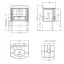 Devon&Devon Domino, Комплект мебели 68 см, тумба напольная со столешницей Nero Marquina и встроенной раковиной черной, Цвет: cream