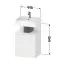 Duravit Qatego Тумба для раковины 44х35см., подвесная, петли справа, цвет: базальт матовый