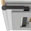 Keuco Edition 11 Полочка для душа со стеклоочистителем, подвесная, цвет: brushed brass/aluminium