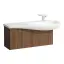 Laufen Alessi One Тумба подвесная с раковиной 120x50см, с 1 ящиком, натуральный шпон, цвет: орех