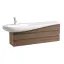 Laufen Alessi One Тумба с раковиной, 160х50см, с 2 выдвиж. ящиками, подвесная, покрытие LCC, цвет: орех/белый