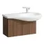 Laufen Alessi One Тумба подвесная с раковиной 90x50см, с 1 ящиком, натуральный шпон, цвет: орех