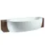 Laufen Alessi One Ванна 203x102x46см, полувстраиваемая, без гидромасс., без слив-перелива, с каркасом, панелью, материал: акрил, цвет: белый