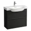 Laufen New Classic Тумба с раковиной 77.5x31.5x67.5см., подвесная, 2 ящика, цвет: черный дуб