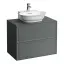 Laufen New Classic Тумба с раковиной, 77.5x45.5x60см, 2 ящиками, подвесная, цвет: серый