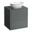 Laufen New Classic Тумба с раковиной, 57.5x45.5x60см, 2 ящика, подвесная, цвет: серый