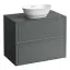 Laufen New Classic Тумба с раковиной, 77.5x45.5x60см, 2 ящика, подвесная, цвет: серый
