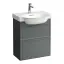 Laufen New Classic Тумба с раковиной, 57.5x31.5x67.5см, 2 ящика, подвесная, цвет: серый