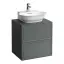Laufen New Classic Тумба с раковиной, 57.5x45.5x60см, 2 ящика, подвесная, цвет: серый