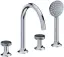 Смеситель для ванны Jorger Valencia 638.40.105.000-12 chrome/black crystal handles/ceramic interior upper part
