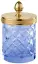 Баночка маленькая с крышкой d.8*13h blue crystal/Matt Soft Gold