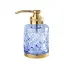 Дозатор Cristal&Bronze CRISTAL TAILLE “LOSANGE” CISELÉ FS09C-D3-630B blue crystal/Matt Soft Gold