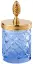 Баночка маленькая с крышкой d.8*15h blue crystal/Matt Soft Gold