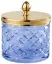 Баночка большая с крышкой d.11*13h blue crystal/Matt Soft Gold