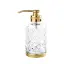 Дозатор Cristal&Bronze CRISTAL TAILLE “LOSANGE” CISELÉ FS09C-C13-631 Clear crystal/Polished Soft Gold C13