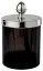 Баночка маленькая с крышкой d.8*h13 Obsidienne lisse/POLISHED CHROME