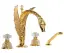 Смеситель для ванны Cristal&Bronze CYGNE FLAMANT C46-D1-3304 золото