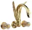 Смеситель для раковины Cristal&Bronze CYGNE FLAMANT C46-D1-1303 золото
